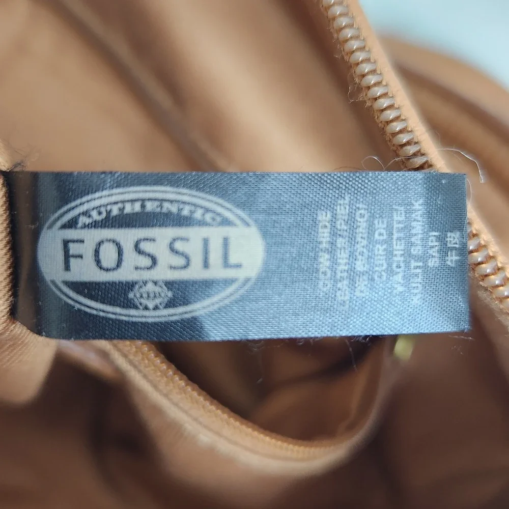 Fossil Karli Luxury Leather Hobo Bag Handbag Color Block & Matching Pouch EUC
